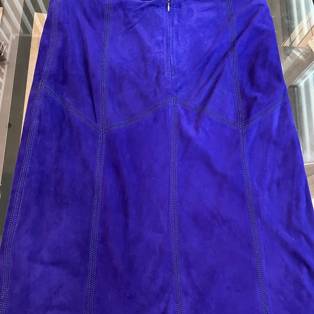 Jasper Conran Super Soft Purple Suede Skirt UK 14